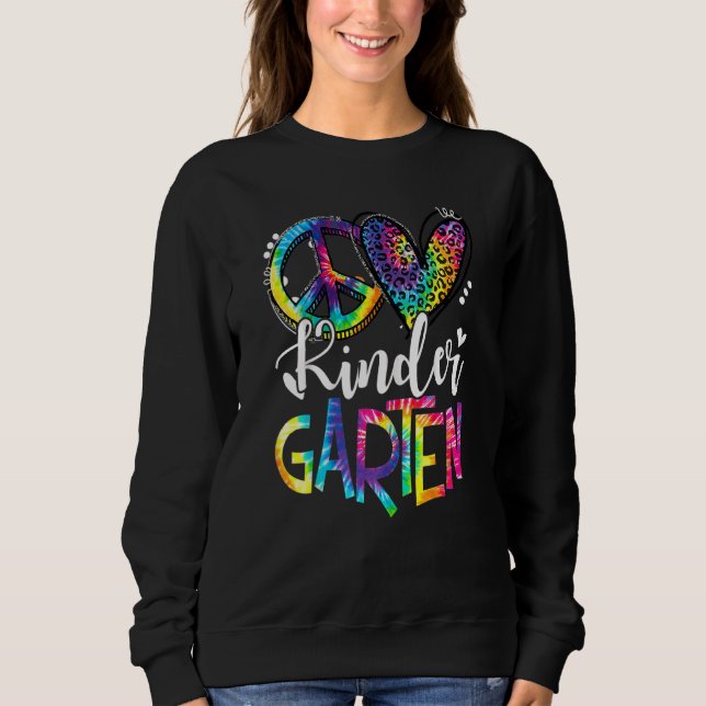 Liebe Kindergarten Leopard Gefärbte Krawatte Stu Sweatshirt (Vorderseite)