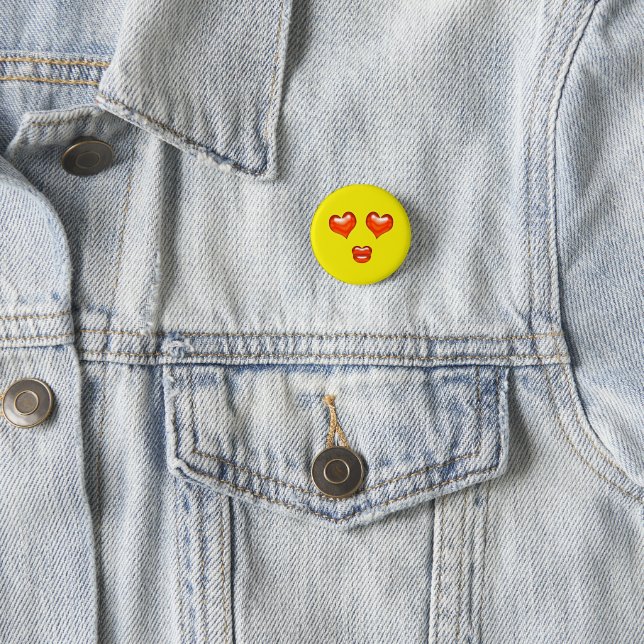 Liebe Kiss Heart Eyes Emoji Button (Beispiel)