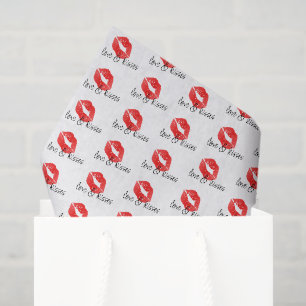 Liebe & Kisses Red LIps Tissue Paper Seidenpapier
