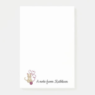 Liebe Kitty Cat   Text anpassen   Garne Post-it Klebezettel