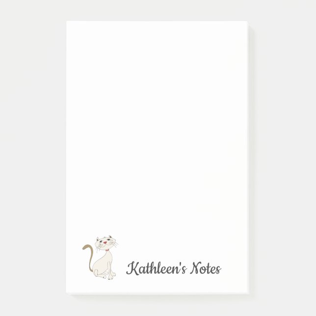 Liebe Kitty Cat | Text anpassen Post-it Klebezettel (Vorderseite)