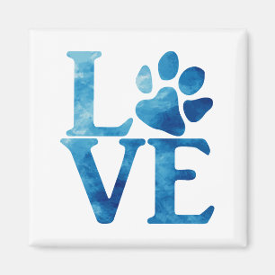 Liebe Klassisch Hellblau Magnet