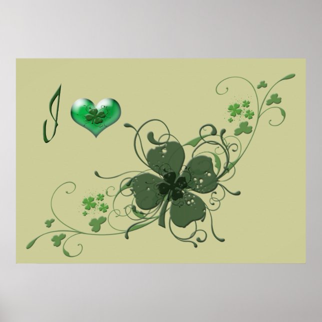 Liebe Kleeblatt Poster (Vorne)
