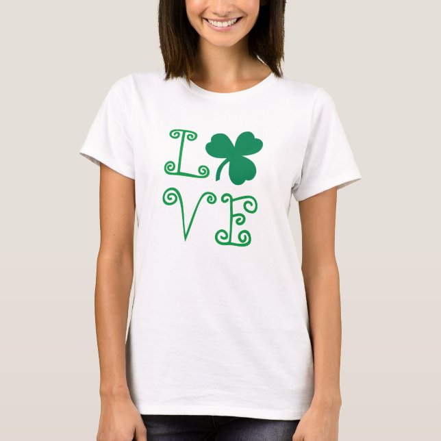 LIEBE Kleeblatt Women's Basic T - Shirt (Vorderseite)