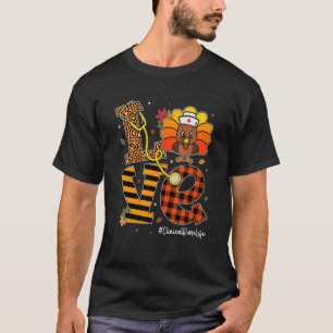 Liebe Klinische Pflegekraft Leben Herbst Pflegekra T-Shirt