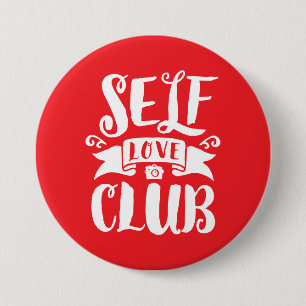 Liebe Klub Weiße Hintergrundfarbe Button