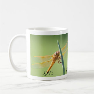 Liebe, Klugheit, Glaube, Libelle Kaffeetasse