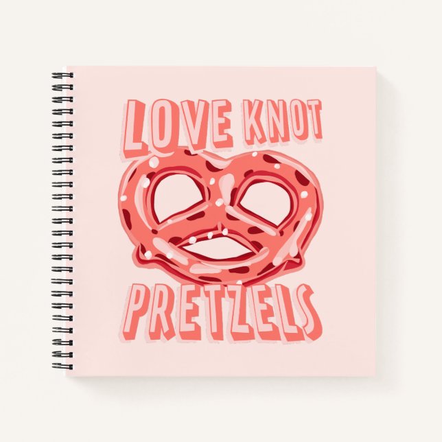 Liebe Knot Pretzel Notizbuch (Vorderseite)