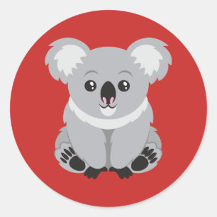 Liebe Koala Bears Runder Aufkleber