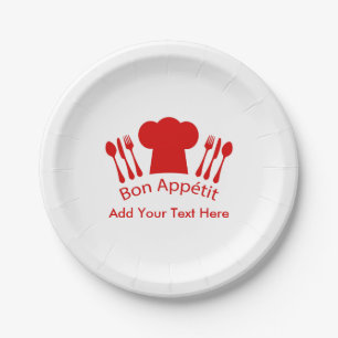 Liebe, Kochs-HutBon Appetit zu kochen Pappteller