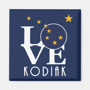 LIEBE Kodiak Alaska Magnet