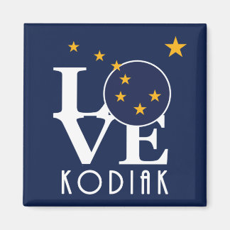 LIEBE Kodiak Alaska Magnet
