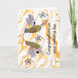 Liebe Kolibris  Herzlichen Glückwunsch zum Hochzei Karte
