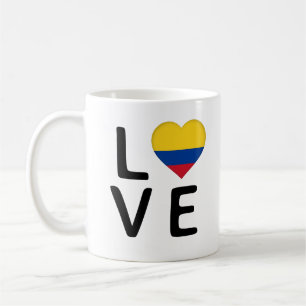 Liebe - kolumbianische Flagge Kaffeetasse