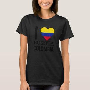Liebe Kolumbien Bogotá Souvenir Flagge Karte Kolum T-Shirt