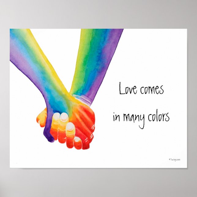 Liebe kommt in vielen Farbplakaten Poster (Vorne)