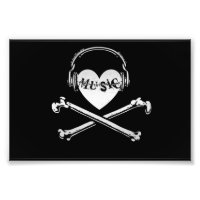 Liebe-Kopfhörer Skull und Crossbones