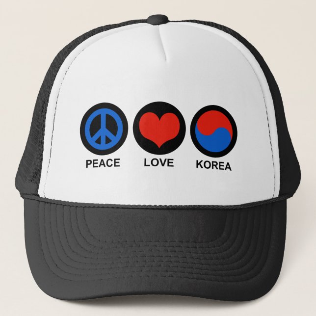 Liebe Korea Truckerkappe (Vorderseite)