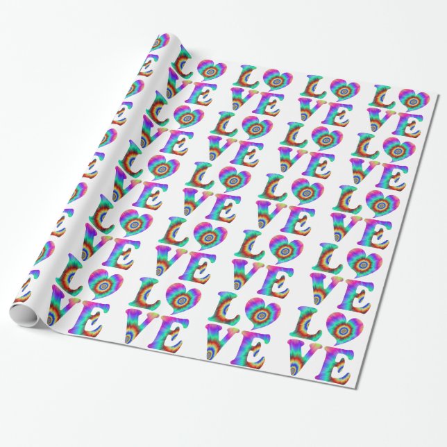Liebe-Krawatte: abgedrossenes Abpackpapier Geschenkpapier (Ungerollt)