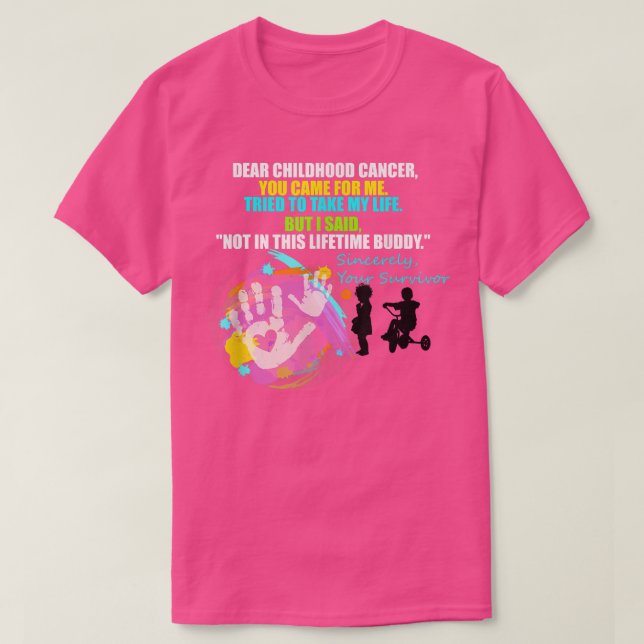 Liebe Krebs im Kindesalter Überlebende Sensibilisi T-Shirt (Design vorne)