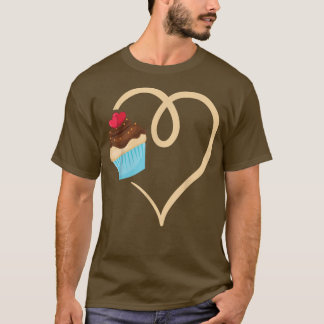 Liebe Kuchen Backbäckerei Cupcake Kochkünste T-Shirt
