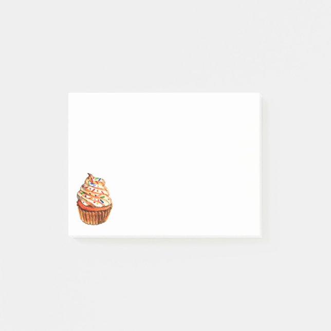 Liebe Kuchen mit Sprinklen - Backwaren Post-it Klebezettel (Vorderseite)