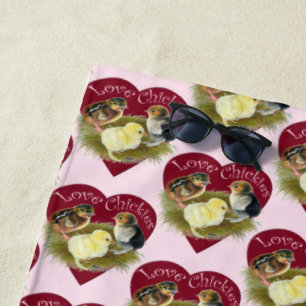 Liebe Küken Strandtuch