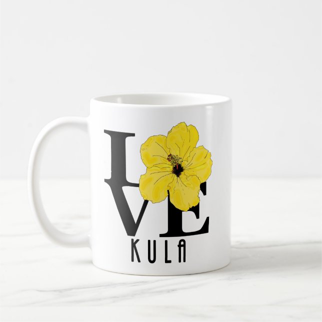 LIEBE Kula Gelber Hibiskus 11oz Kaffeetasse (Links)