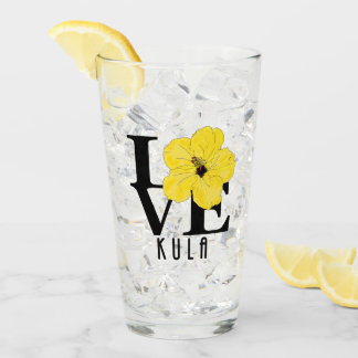 LIEBE Kula Yellow Hibiskus Glas