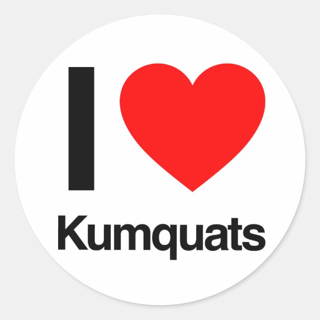 Liebe Kumquats Runder Aufkleber (Vorderseite)