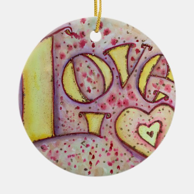 Liebe Kunst, Dichtung und Musik Keramik Ornament (Vorne)