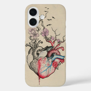 Liebe Kunst Surreal Anatomische Herzen Blume Vinta iPhone 16 Hülle