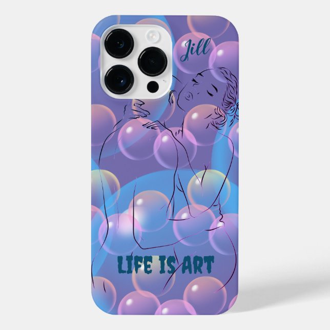 Liebe Künstlerisch iPhone 14 Pro Max Hülle (Rückseite)