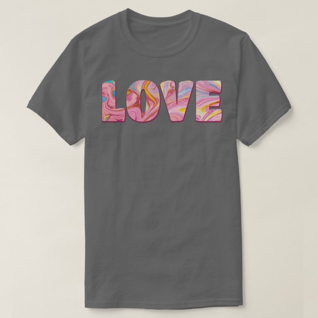 Liebe künstlerische Typografie T-Shirt (Design vorne)