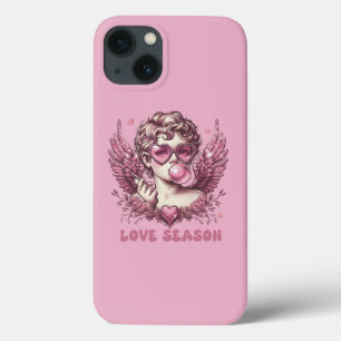 Liebe-Kupid mit rosafarbener Brille und Bläsergumm Case-Mate iPhone Hülle