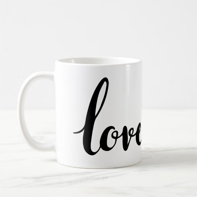 Liebe-Kursivschrift Kaffeetasse (Links)
