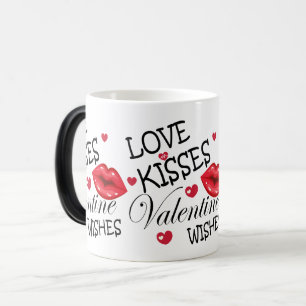 Liebe Küsse und Valentinwünsche Verwandlungstasse