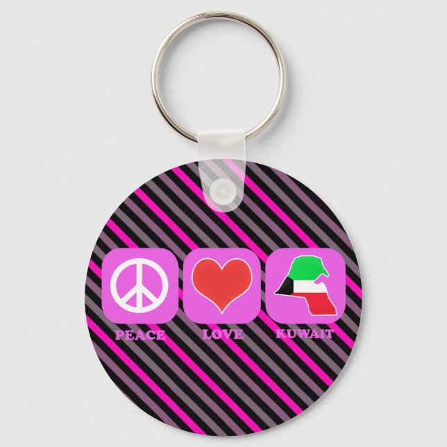 Liebe Kuwait Schlüsselanhänger (Vorderseite)