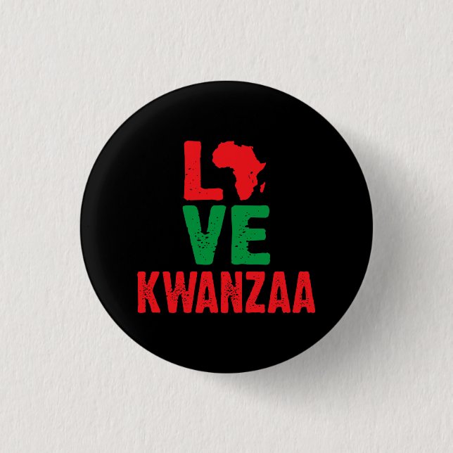 Liebe Kwanzaa Button (Vorderseite)