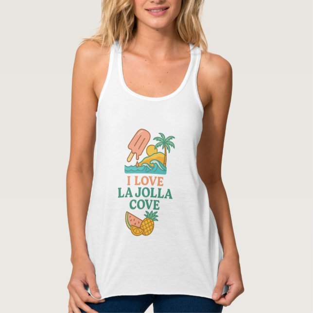 Liebe La Jolla Cove Beach Tank Top (Vorderseite)