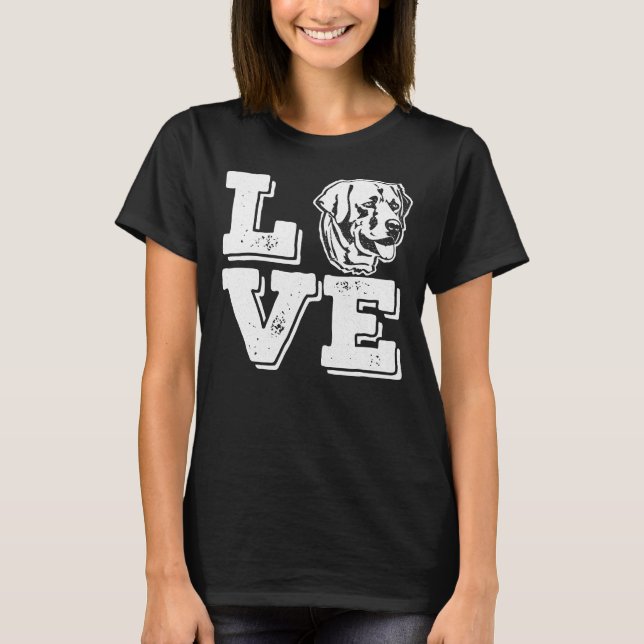 Liebe Labrador I Liebe Mein Gelbe Labrador Labrado T-Shirt (Vorderseite)