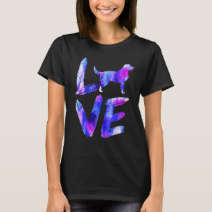Liebe Labrador Retriever Wasserfarbe Blau Hund Mam T-Shirt
