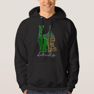 Liebe Labrador Tech Life Kleeblatts Leopard Happy Hoodie