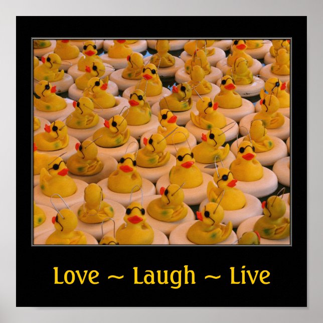 Liebe Lächeln Live-Kautschuk-Ducks Inspiration Poster (Vorne)