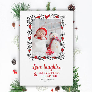 Liebe Lachen Herz Feiertage Baby Ankündigung