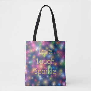 Liebe, Lachen, Sparkle Bokeh Lights Tasche