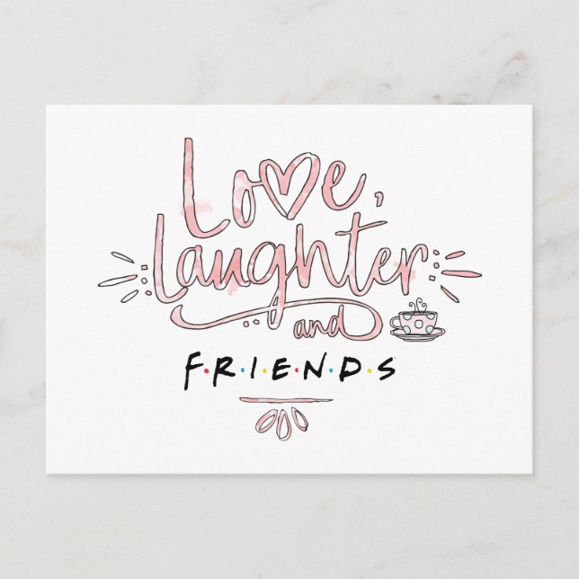Liebe, Lachen und FREUNDE™ Einladungspostkarte (Vorderseite)