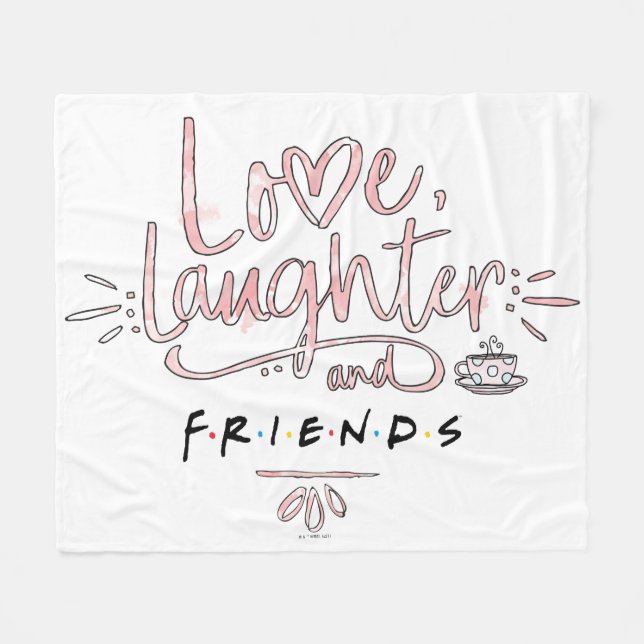 Liebe, Lachen und FREUNDE™ Fleecedecke (Vorderseite (Horizontal))