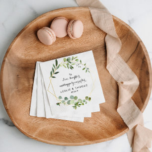 Liebe, Lachen und glücklich immer danach Serviette