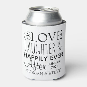 Liebe lachen und glücklich immer nach Brauch Dosenkühler